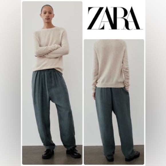 ZW COLLECTION FLOWY PLEATED PANTS - Picture 1 of 13